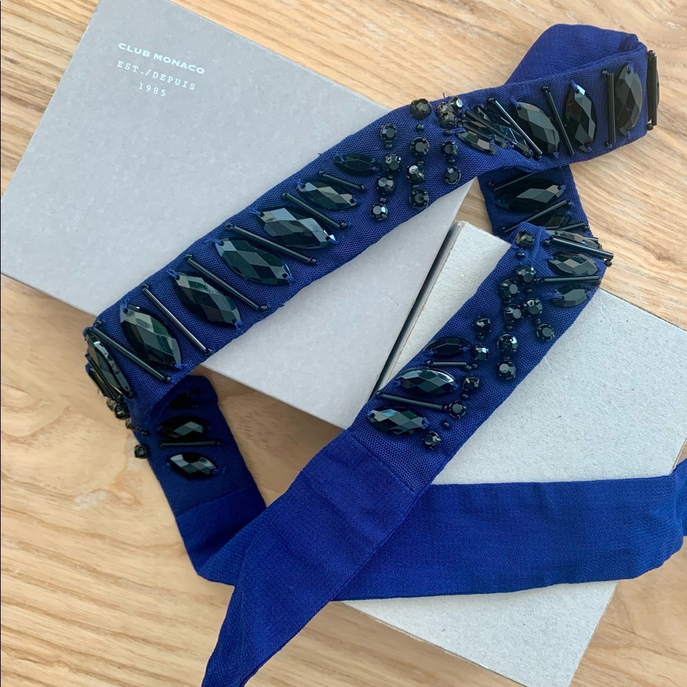 Club Monaco hand embellished belt